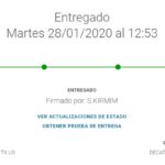 paquete entregado